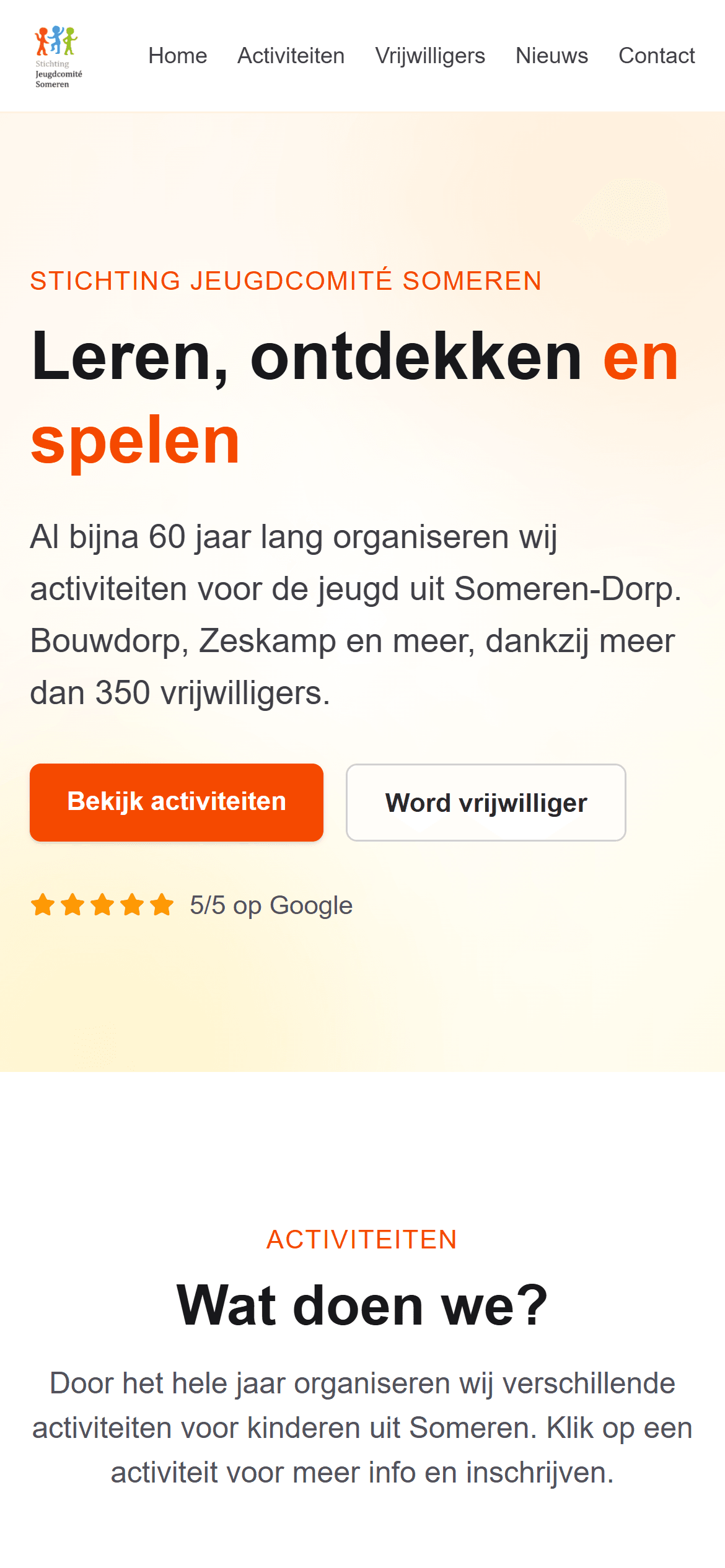 Jeugdcomité Someren op de telefoon