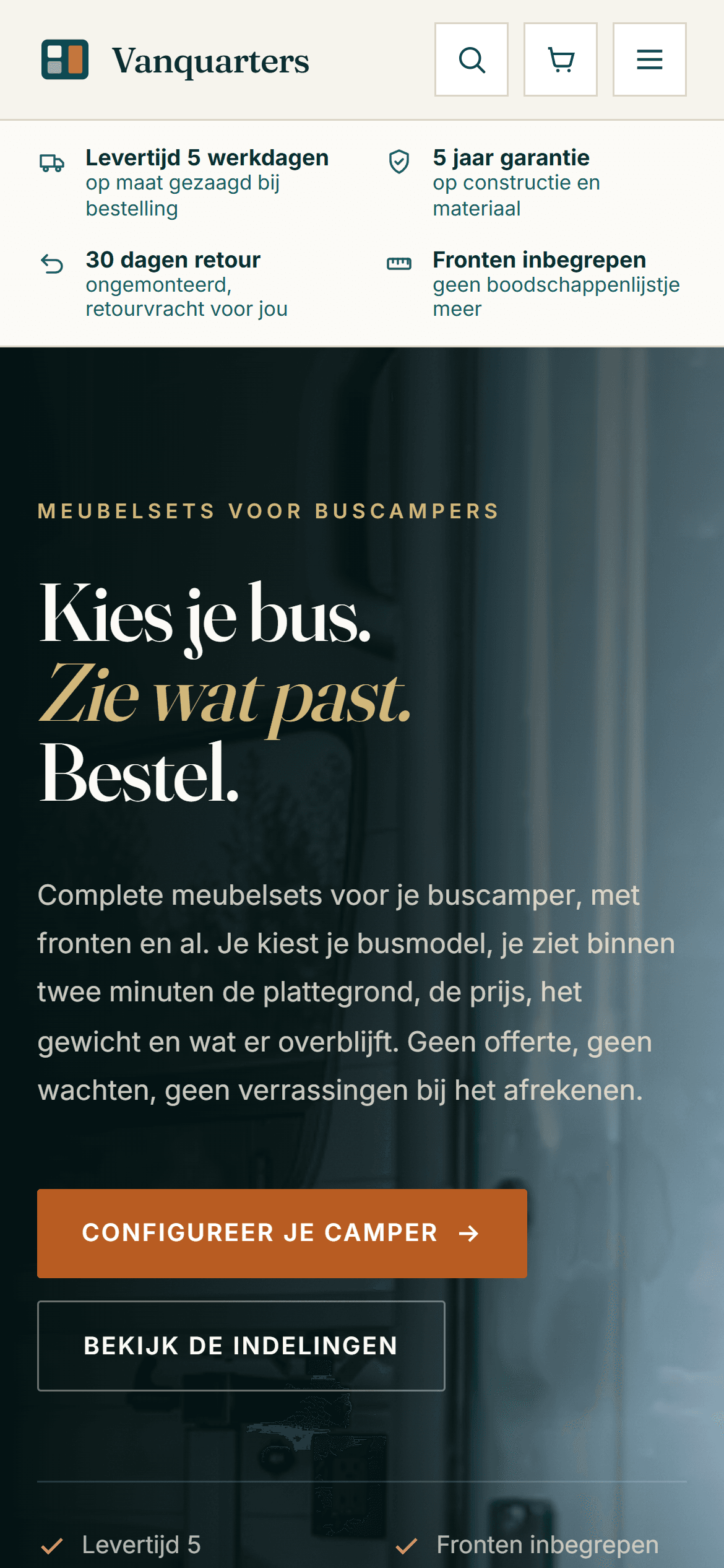 Vanquarters op de telefoon